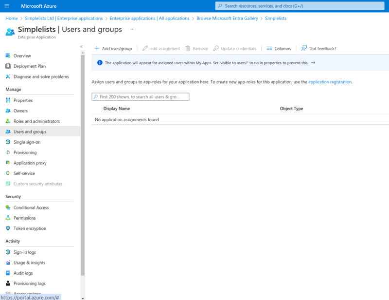 Azure Users and Groups